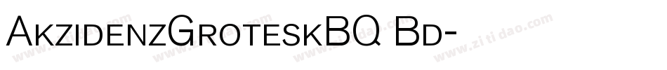 AkzidenzGroteskBQ Bd字体转换